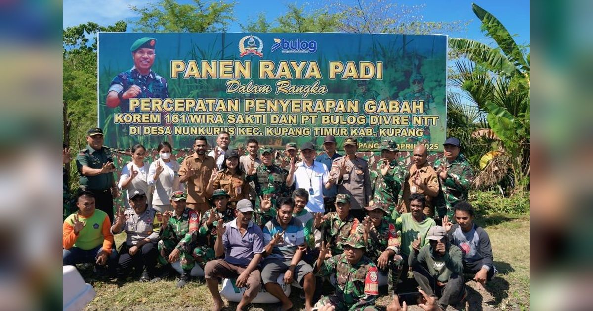 Danrem 161/Wira Sakti Panen Raya Padi: Dukung Swasembada Pangan Nasional