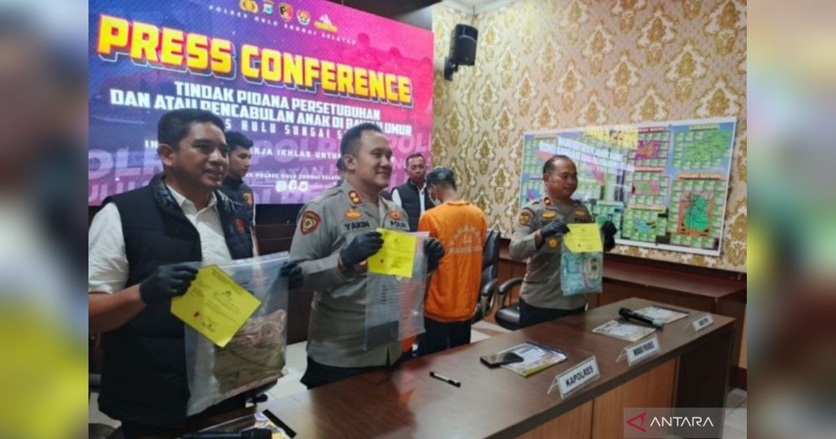 Ayah Tiri dan Lansia di HSS Kalsel Ditangkap, Diduga Rudapaksa Anak 12 Tahun