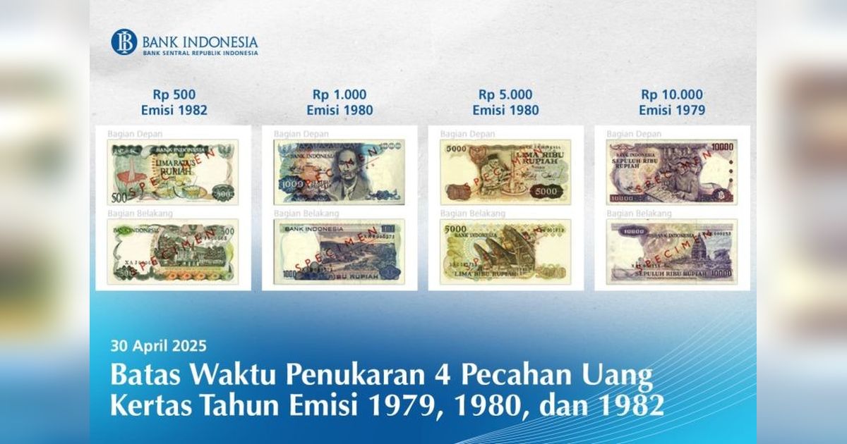 Uang Kertas Kuno Rp1.000 - Rp10.000 Masih Bisa Ditukar di BI Hingga 2025!