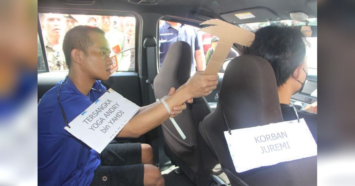 Rekonstruksi Pembunuhan Driver Taksi Online di Bantul: 38 Adegan Diperagakan Tersangka