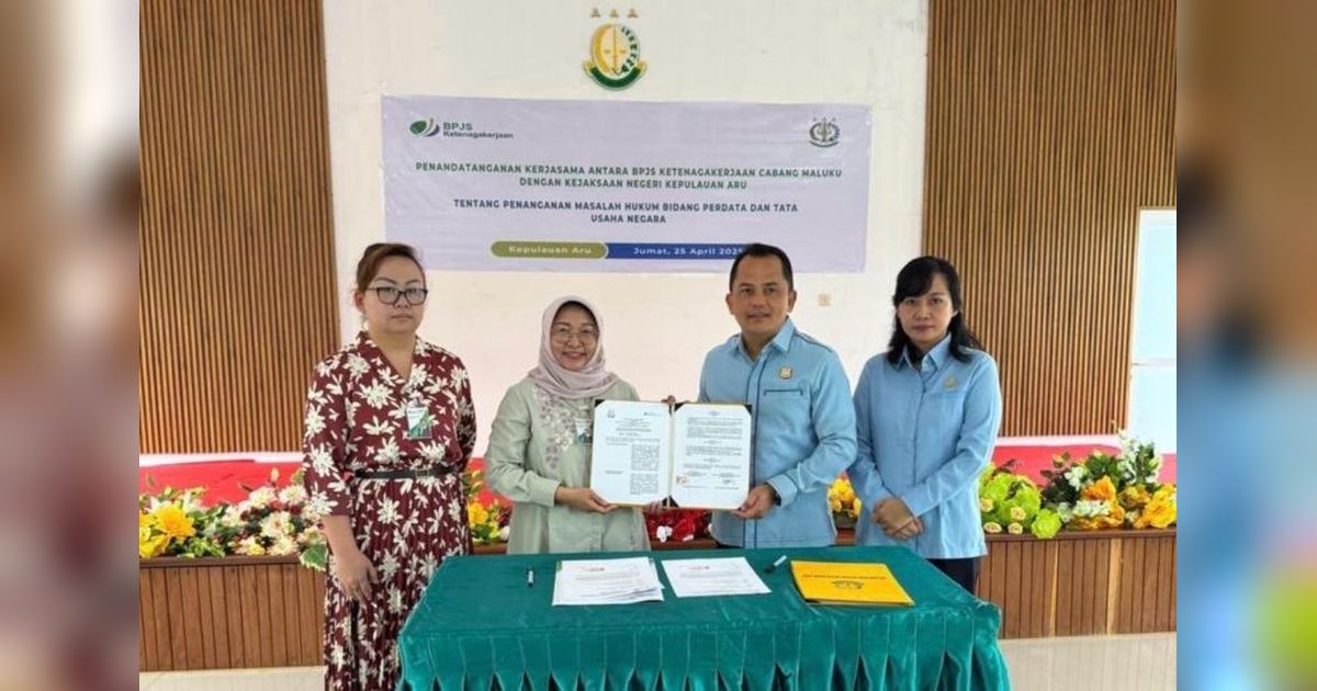 BPJAMSOSTEK dan Kejari Kepulauan Aru Jalin Kerja Sama Tingkatkan Kepatuhan Jaminan Sosial Ketenagakerjaan