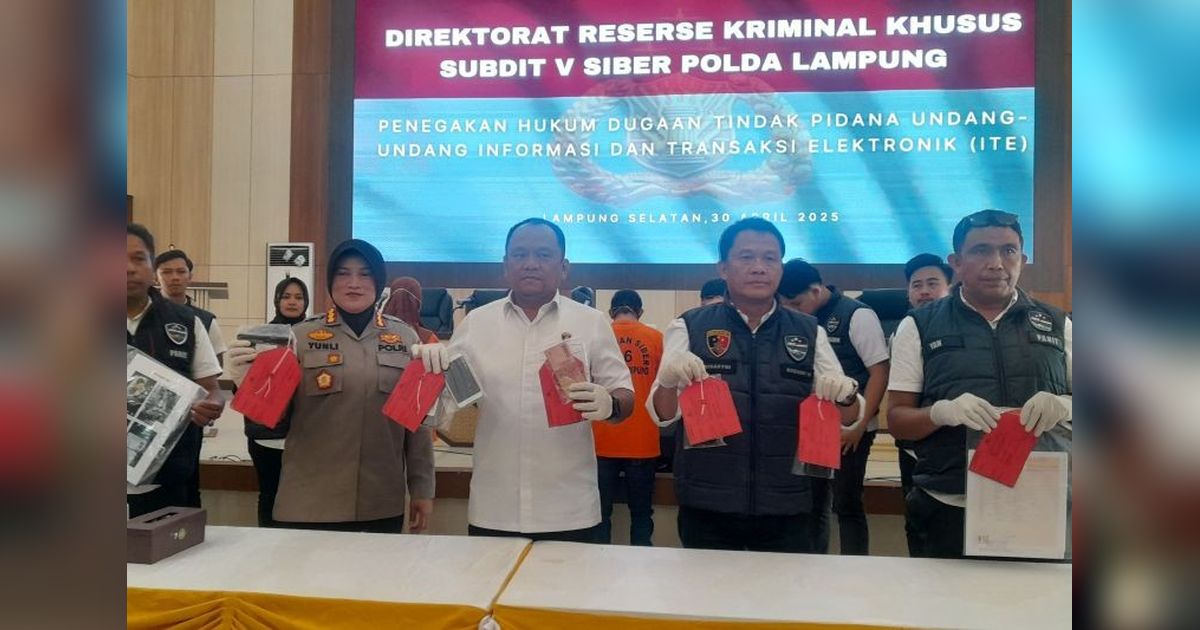 Polda Lampung Ringkus Empat Pelaku Pemerasan Online, Raup Rp150 Juta
