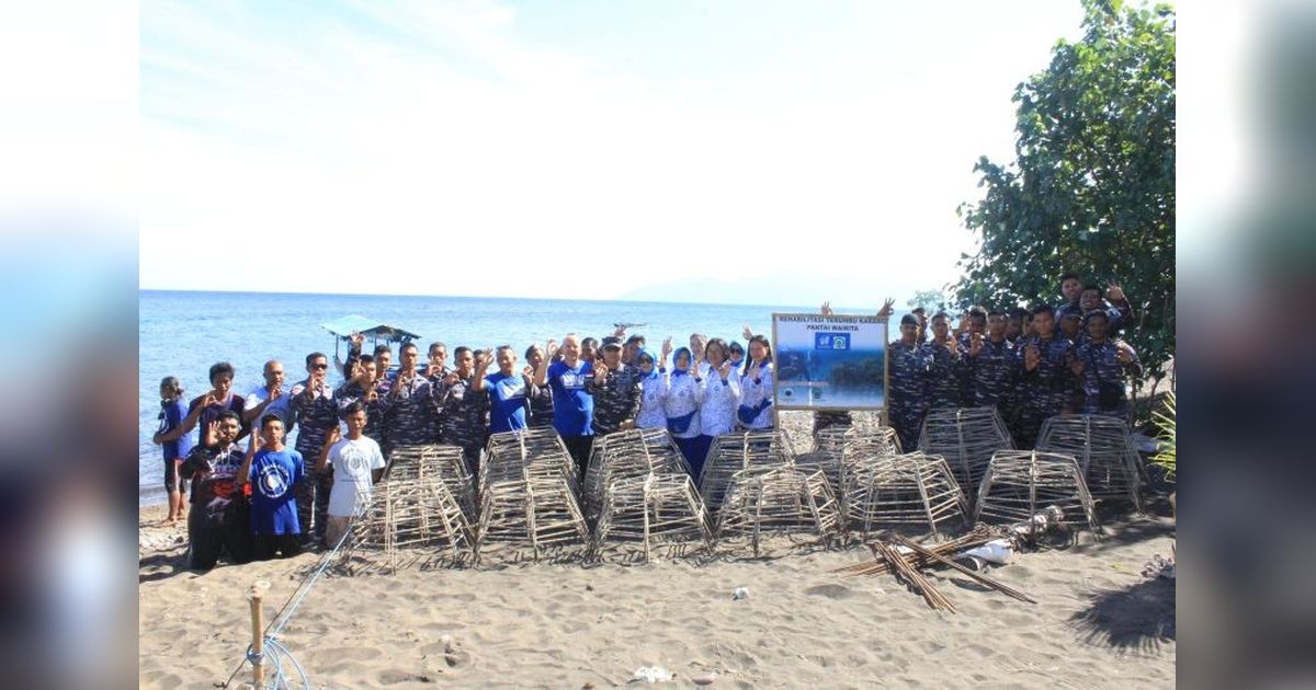 1.200 Bibit Karang Ditransplantasi di Teluk Maumere, Upaya Lestarikan Ekosistem Laut