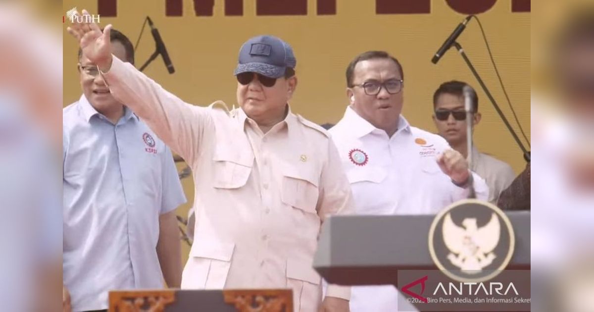 Presiden Prabowo Temui Ratusan Ribu Buruh di May Day Monas 2025