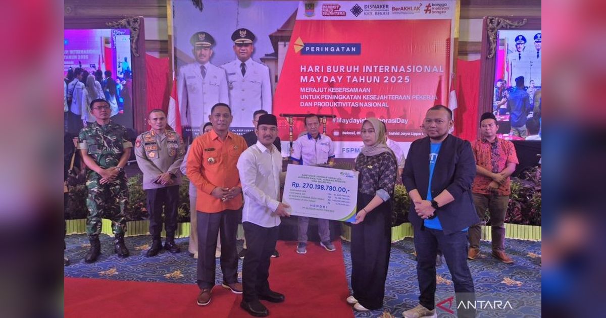 BPJS Ketenagakerjaan Bekasi Cikarang Santuni Ahli Waris di Hari Buruh Internasional