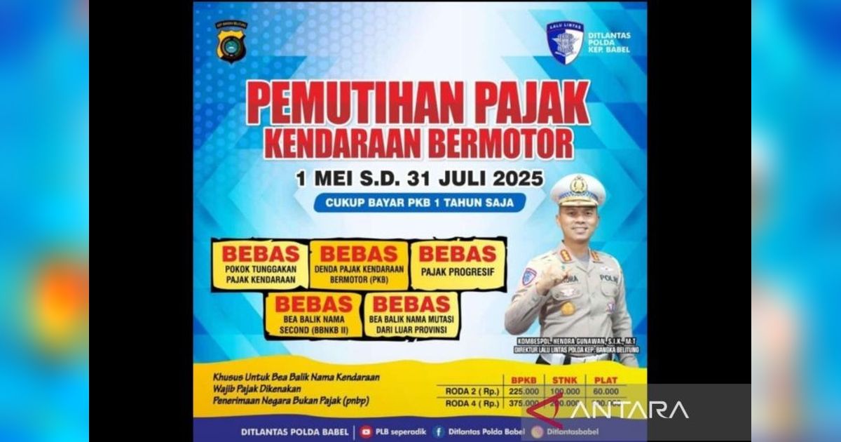 Polda Babel Ajak Warga Manfaatkan Pemutihan Pajak Kendaraan