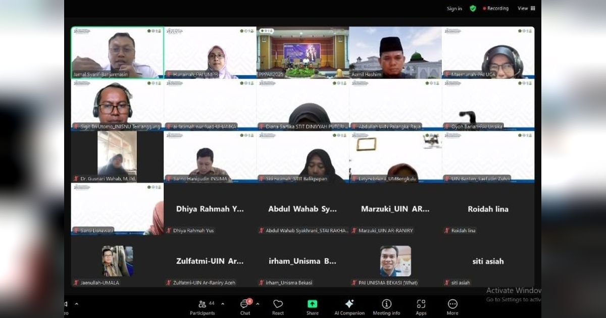 UMPR Sukses Sampaikan Konsep Growth Mindset dalam Pendidikan Agama Islam di AICIRE