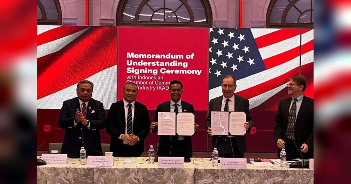 Kadin dan US Chamber of Commerce Teken MoU, Dorong Sinergi Ekonomi Bilateral