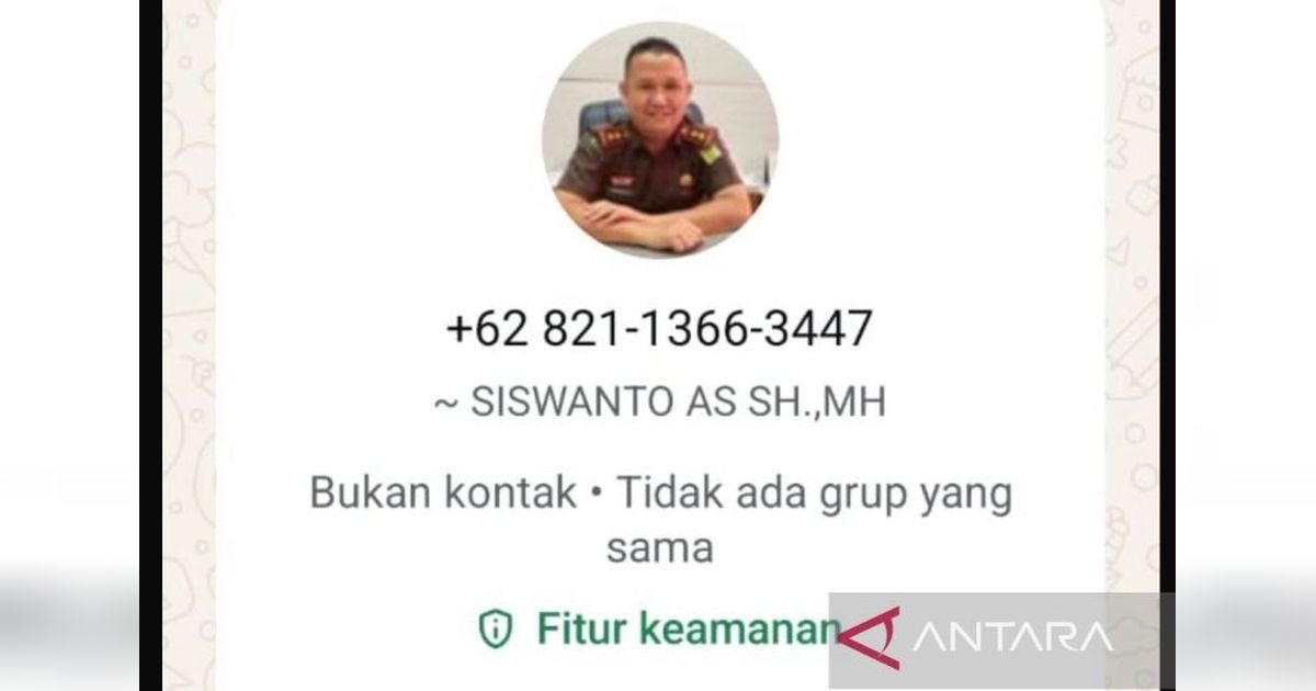 Waspada! Penipuan Mengatasnamakan Kajari Aceh Barat via WhatsApp Marak