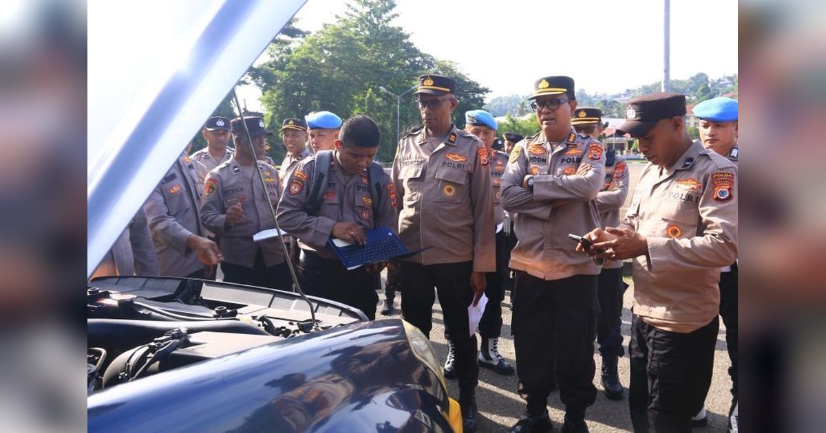 Polda Maluku Periksa Kendaraan Dinas, Optimalkan Pelayanan Publik