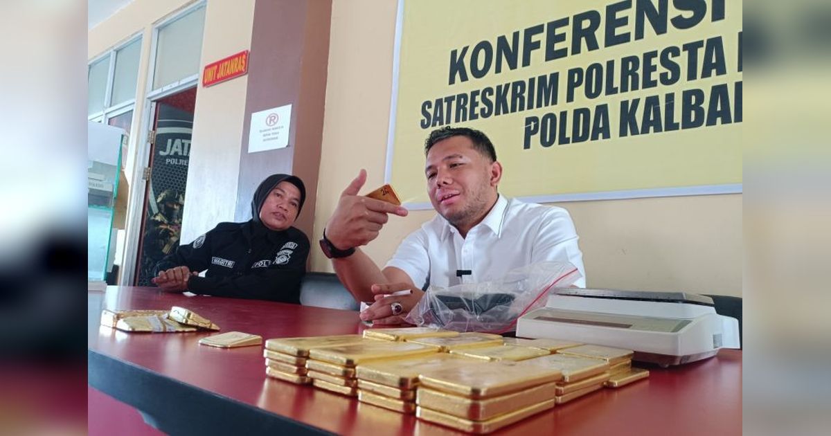 Polresta Pontianak Ungkap Sindikat Perdagangan Emas Ilegal, Puluhan Kilogram Emas Batangan Disita!