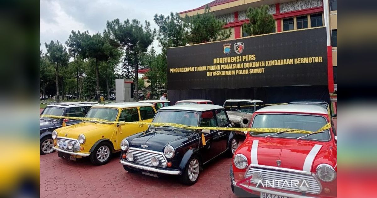 Polda Sumut Sita 25 Mobil dan Motor, Diduga Pakai Dokumen Palsu: Sindikat Jaringan Luas Terungkap