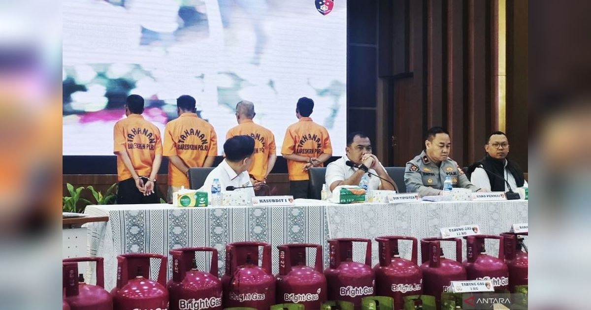 Polri Ungkap Jaringan Pengoplosan LPG Bersubsidi di Karawang dan Semarang