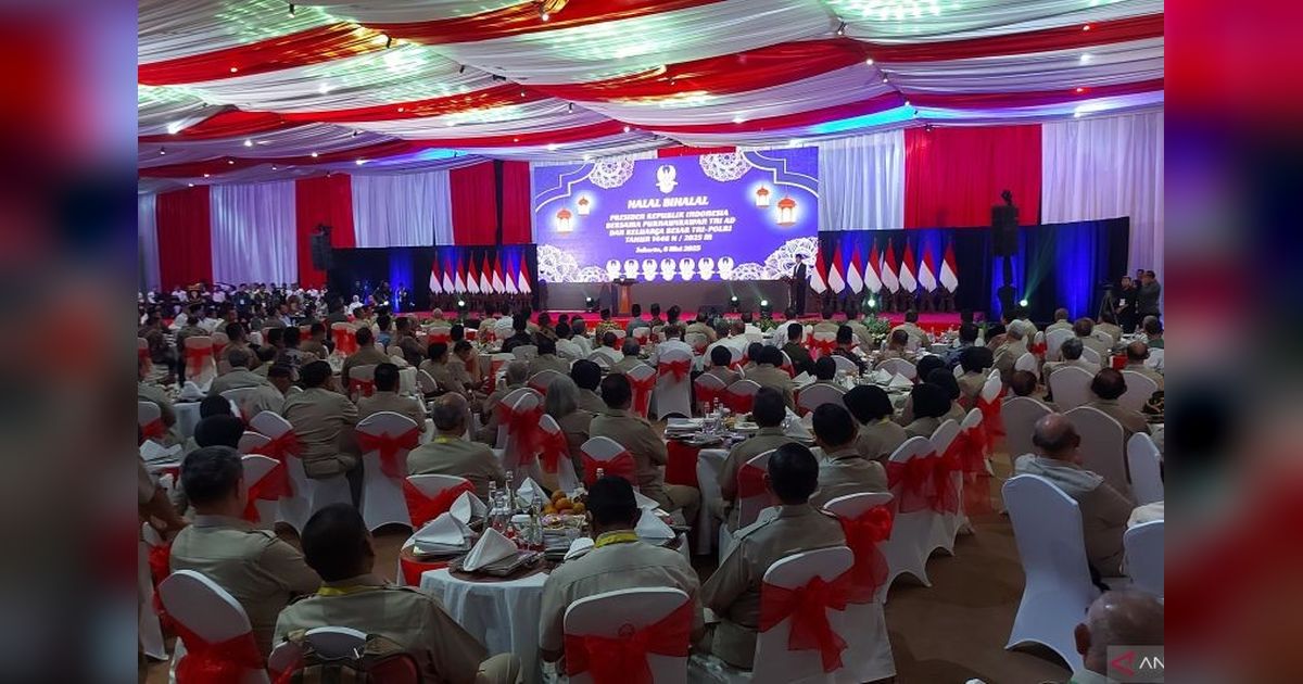 Prabowo dan Try Sutrisno Satu Meja di Halal Bi Halal Purnawirawan TNI
