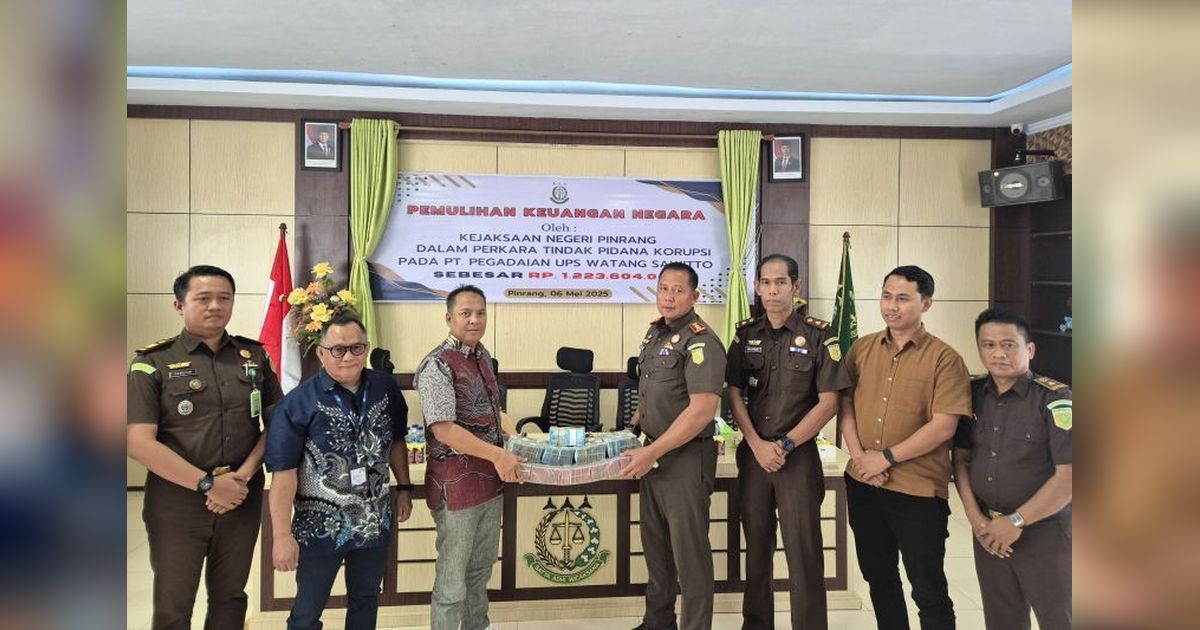 Kejari Pinrang Terima Rp1,22 Miliar Hasil Lelang Barang Rampasan Korupsi
