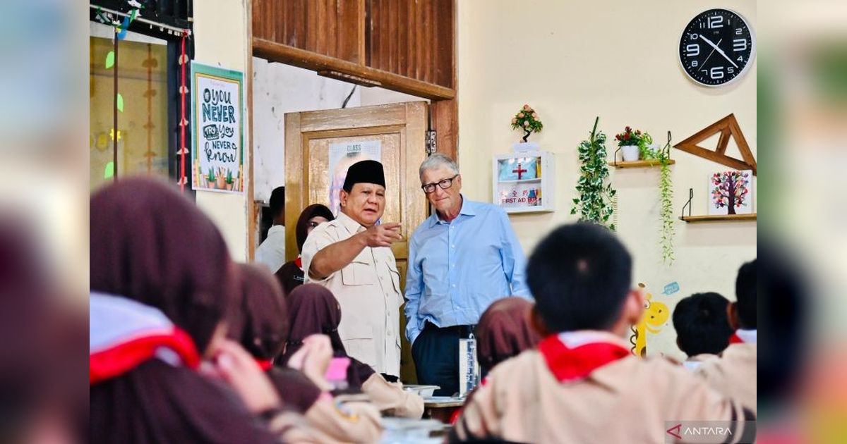 Mendadak! Kunjungan Presiden Prabowo dan Bill Gates Tinjau Program Makan Bergizi Gratis