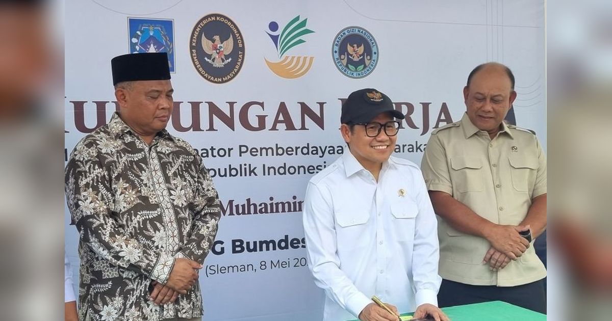 Menko PM Muhaimin Resmikan SPPG BUMDES Sleman, Dorong Kesuksesan Program Makan Bergizi