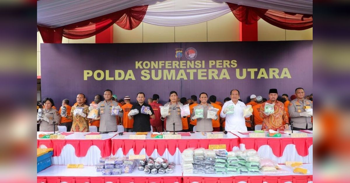 Polda Sumut Sita 160 Kg Sabu, 800 Ribu Jiwa Terselamatkan