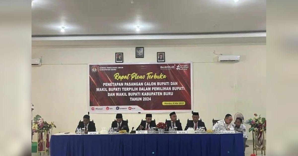 KPU Buru Tetapkan Ikram-Sudarmo sebagai Bupati dan Wakil Bupati Terpilih