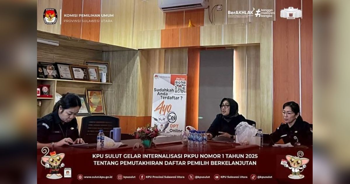 KPU Sulut Dorong Sistem Pemutakhiran Data Pemilih yang Lebih Sistematis