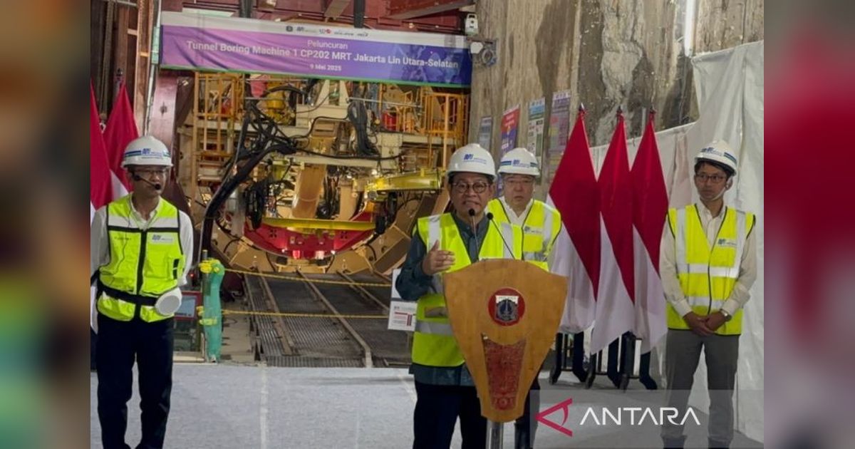 Pramono Anung Resmikan Pembangunan TBM MRT Fase 2A: Target Operasional 2029