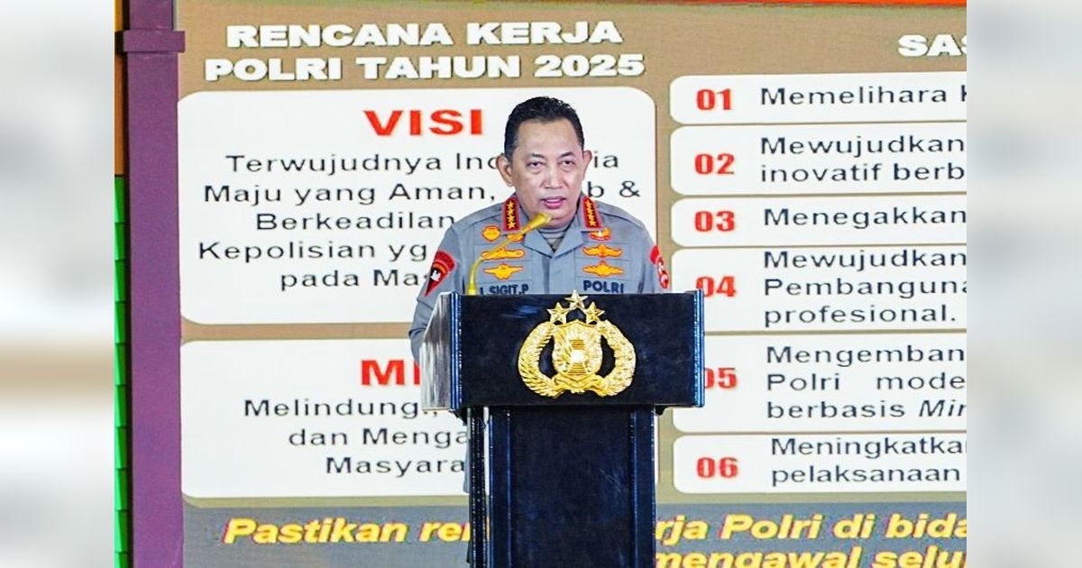 Kapolri Tegaskan Komitmen Polri Dukung Program Pemerintah lewat SDM dan Slog