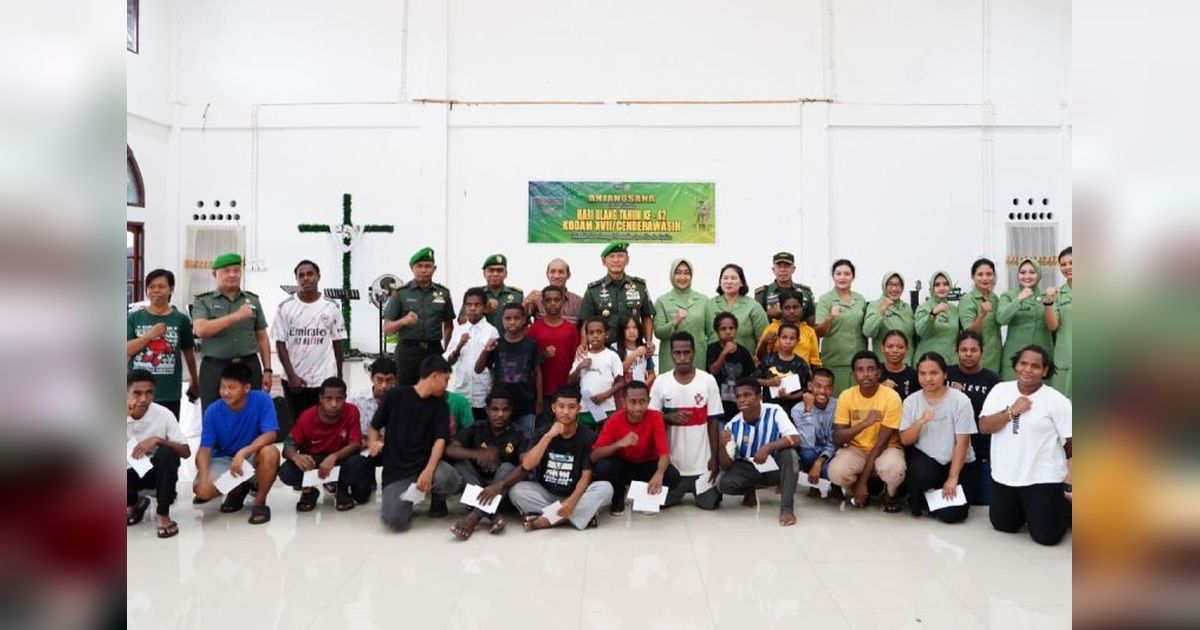 Kodam XVII/Cenderawasih Rayakan HUT ke-62 dengan Anjangsana ke Panti Asuhan