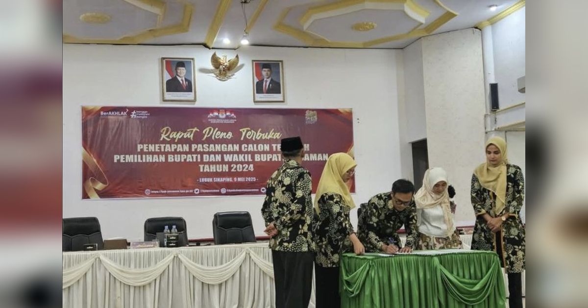 KPU Pasaman Tetapkan Welly Suhery-Parulian Dalimunte sebagai Bupati dan Wakil Bupati Terpilih