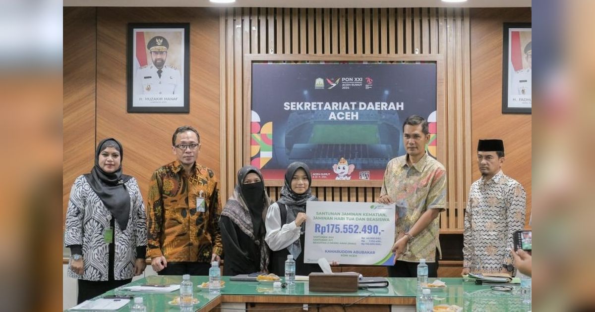 BPJS Ketenagakerjaan Beri Santunan Rp175 Juta kepada Ahli Waris Ketua KONI Aceh
