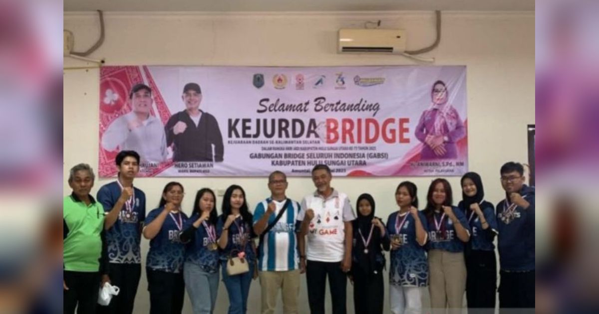 Hulu Sungai Utara dan Tanah Laut Raih Juara Kejurprov Bridge Kalsel 2025