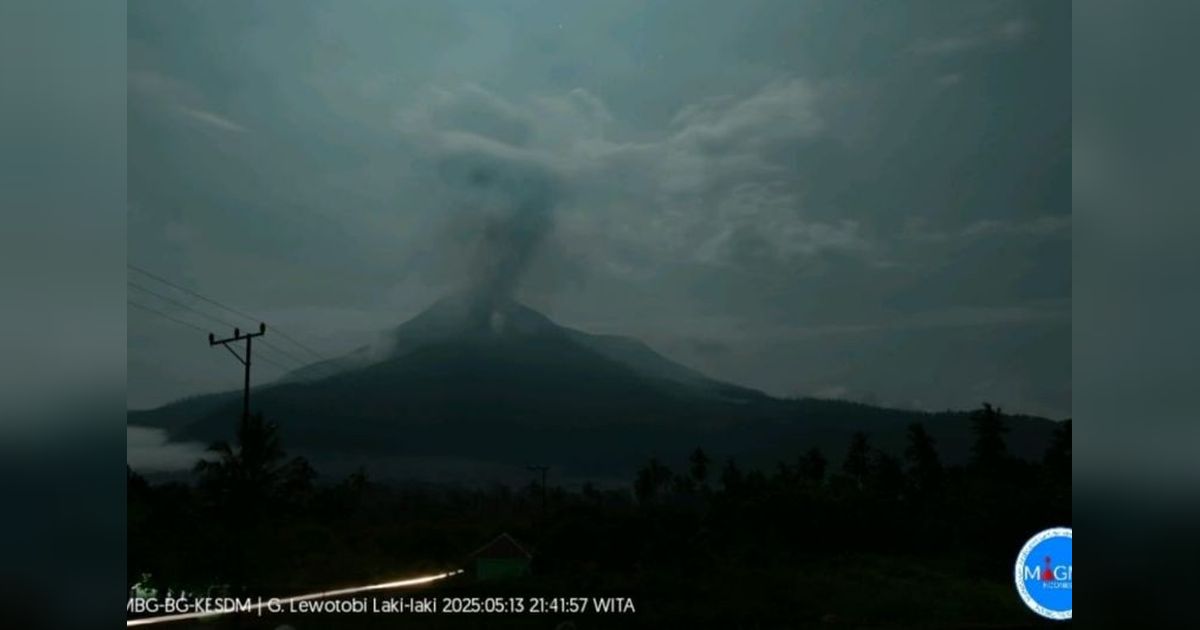 Gunung Lewotobi Laki-laki Erupsi, Warga Sekitar Diminta Waspada!