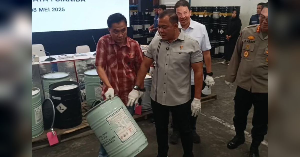 Polisi Selidiki Izin Impor Sianida Ilegal: 494 Ton Sianida Beredar di Indonesia