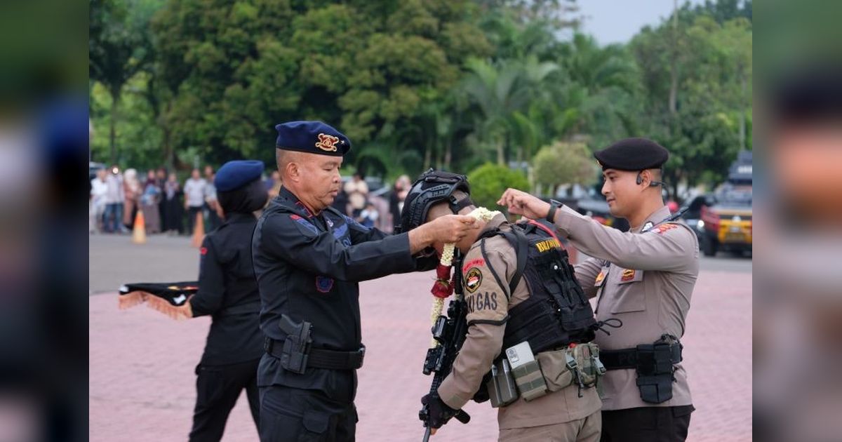 Polda Banten Sambut Pulang 98 Personel Brimob, Pahlawan Operasi Amole II di Papua