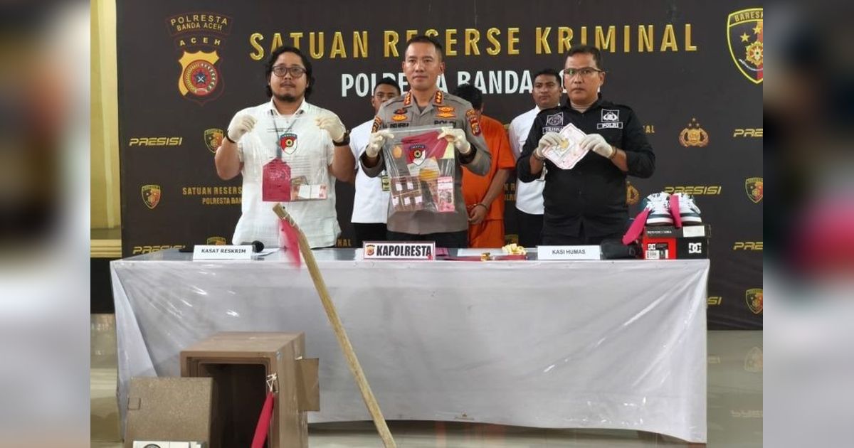 Polresta Banda Aceh Ungkap Pencurian Emas Ratusan Juta, Pelaku Mantan Karyawan Korban