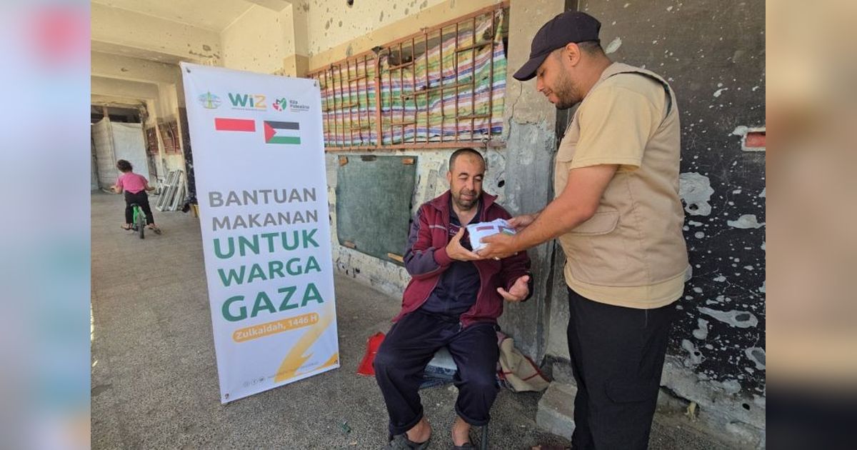 WIZ Salurkan Bantuan Makanan untuk 1.000 Pengungsi di Gaza Timur