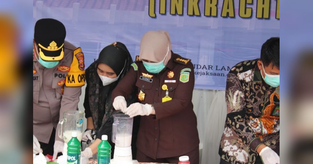 Kejari Bandarlampung Musnahkan 373 Barang Bukti Tindak Pidana