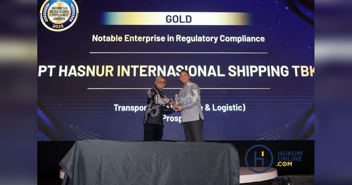 PT Hasnur Internasional Shipping Raih Penghargaan Gold atas Kepatuhan Regulasi
