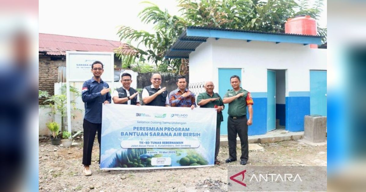 Pelindo Multi Terminal Berikan Akses Air Bersih di Sekolah Tunas Sebernaman, Sumatera Utara