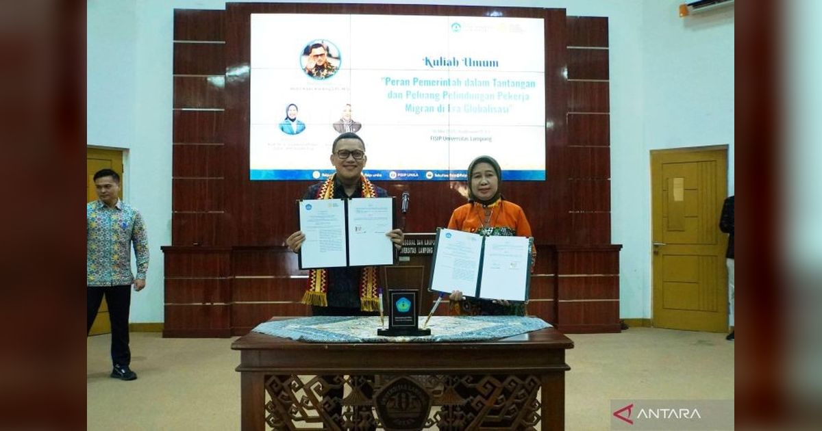 KemenP2MI dan Unila Jalin Kerja Sama Tingkatkan Kualitas Pekerja Migran Indonesia