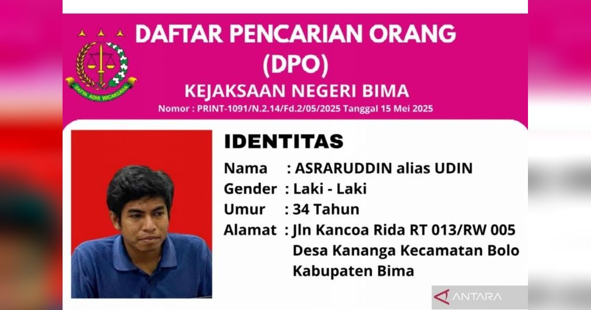 DPO Korupsi Dana KUR Rp450 Juta di Bima, Kejari Terbitkan Surat Pencarian