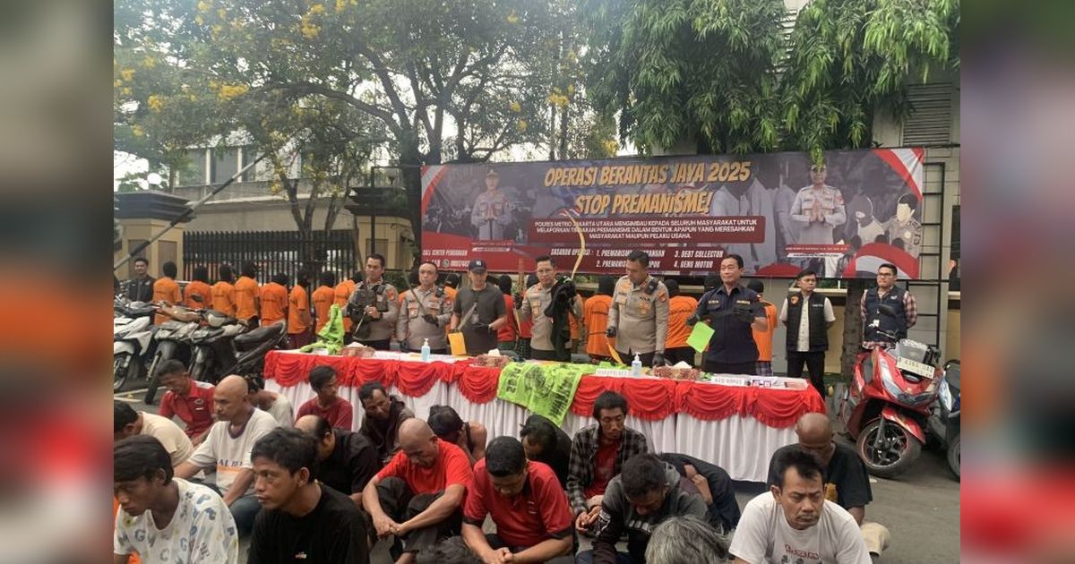 Polrestro Jakut Berhasil Tangkap 299 Pelaku Premanisme dan Pemerasan