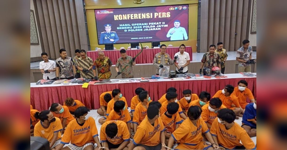 Polda Jatim Ungkap 1.863 Kasus Premanisme dalam Operasi Pekat Semeru 2025