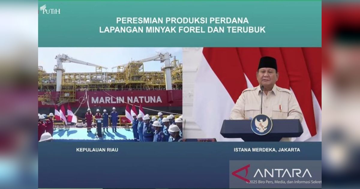 Presiden Prabowo Resmikan Produksi Perdana Migas Forel dan Terubuk di Natuna