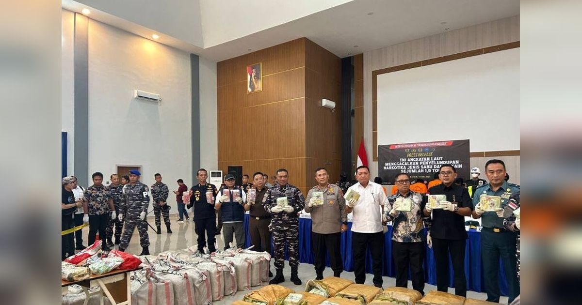 TNI AL Gagalkan Penyelundupan 1,9 Ton Narkotika di Kepri: Kolaborasi Antar Lembaga Berhasil Ungkap Jaringan Internasional