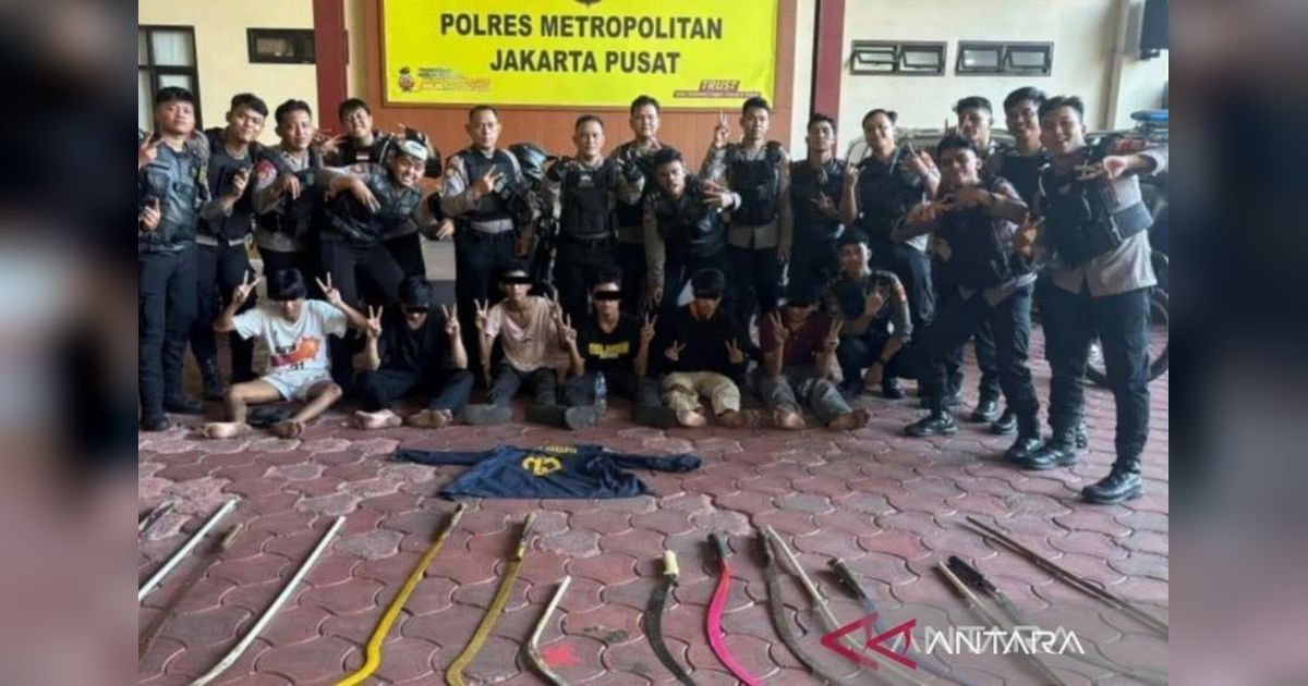 Polisi Temukan Senjata Tajam di Jakpus, Indikasi Potensi Tawuran