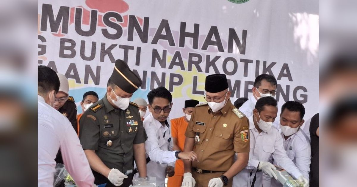 Gubernur Lampung Musnahkan 14,9 Kg Sabu, Bukti Lindungi Generasi Muda dari Narkoba!