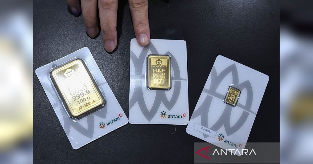 Harga Emas Antam Hari Ini Anjlok Rp23.000, Kembali ke Level Rp1,87 Juta per Gram