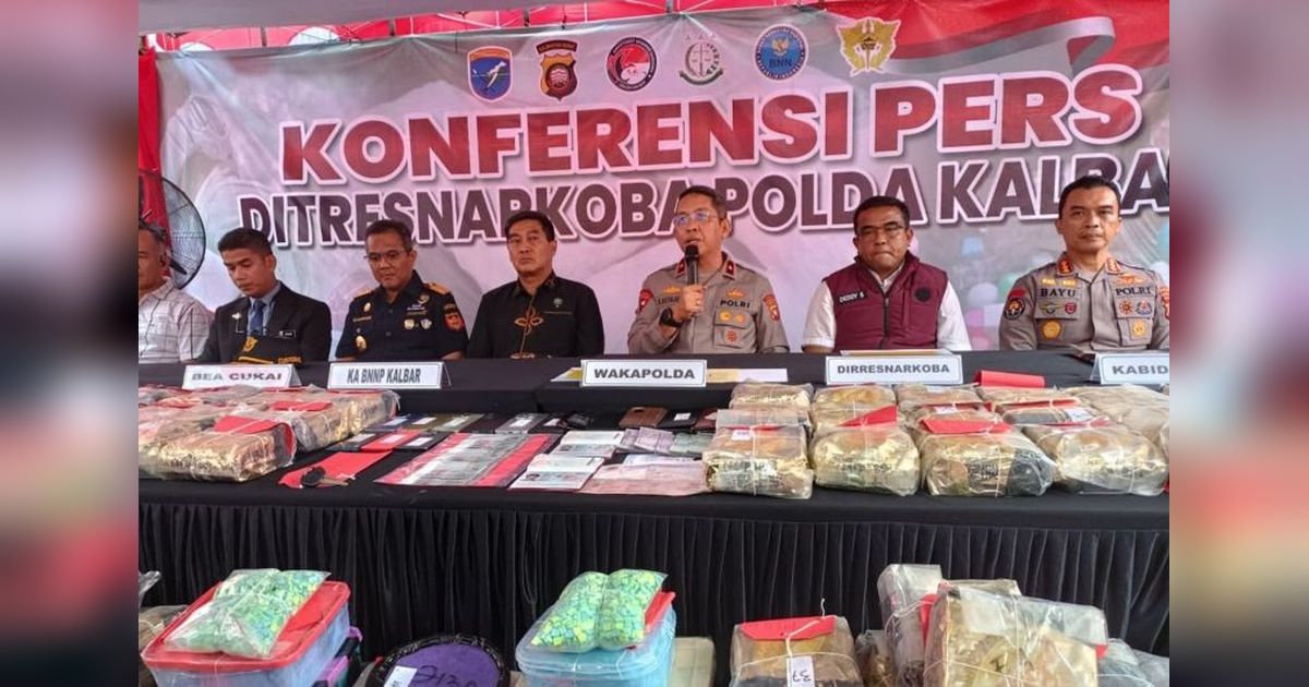Modus Baru Terungkap! Polda Kalbar Gagalkan Peredaran Narkotika Lintas Negara, Pasutri Asal Malaysia Ditangkap