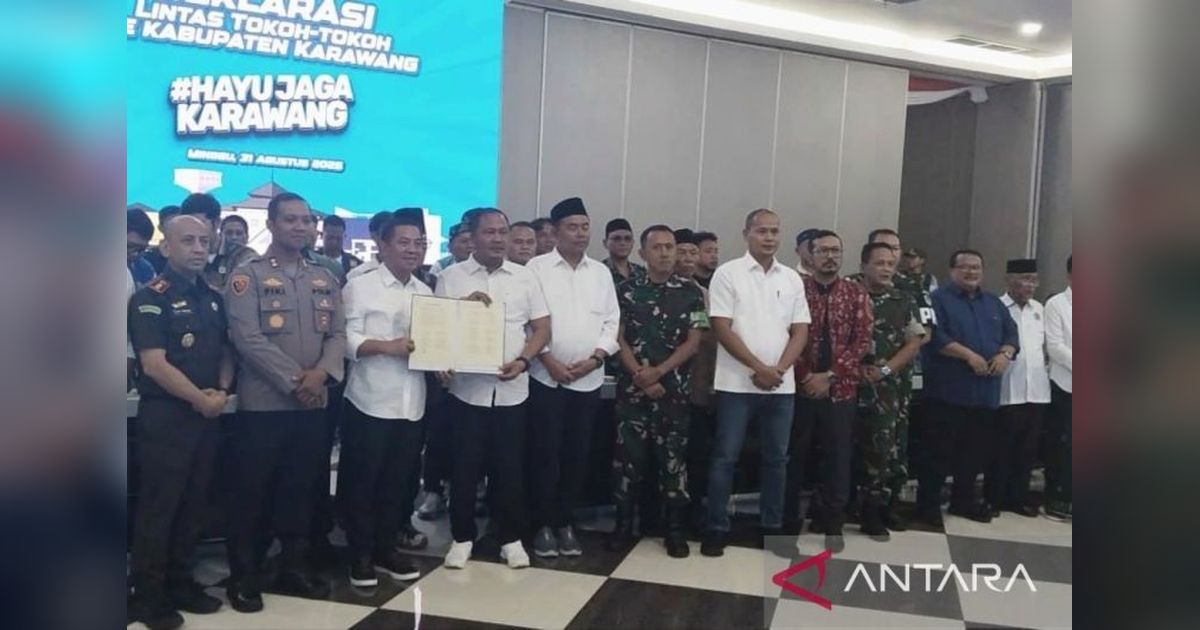 Satu Deklarasi, Lima Poin Penting: Bupati Karawang Inisiasi Deklarasi Damai Jaga Kondusifitas Daerah