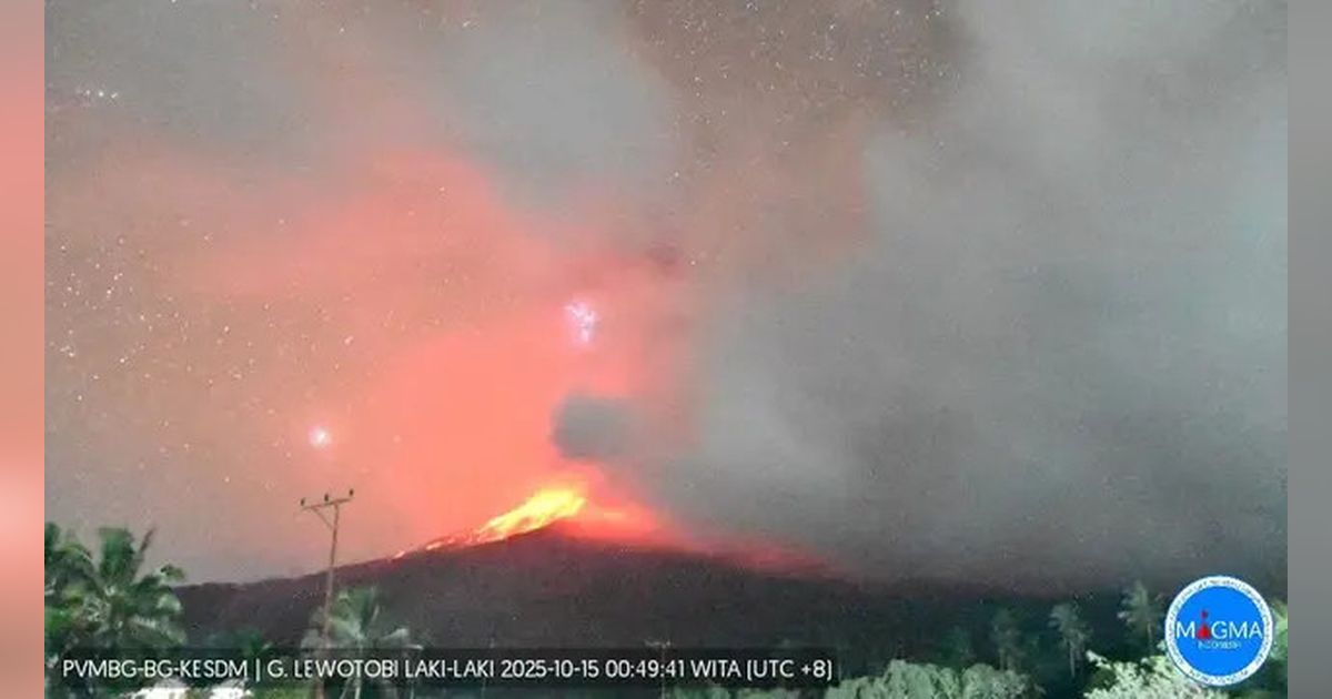 Status Gunung Lewotobi Laki-laki Naik ke Level Awas Usai Erupsi Selasa Malam